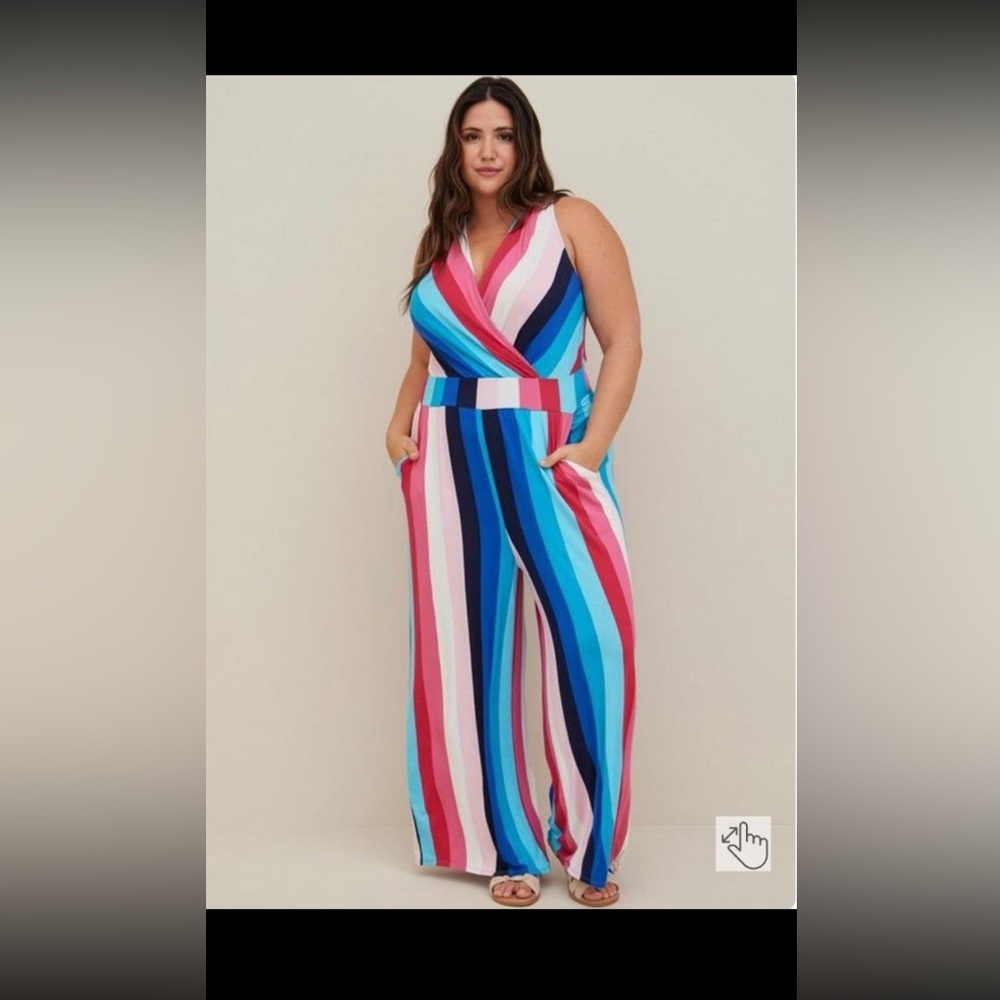 Torrid Multicolor Striped Jumpsuit